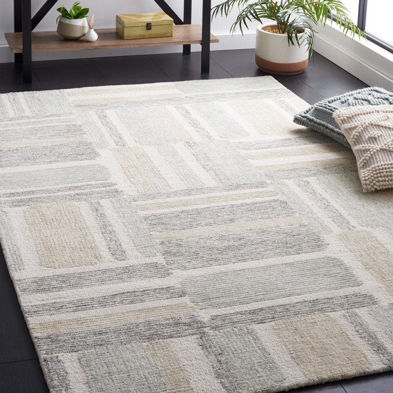 Tapis en laine / coton touffeté à la main Angeli, Rectangle 8 pi x 10 pi