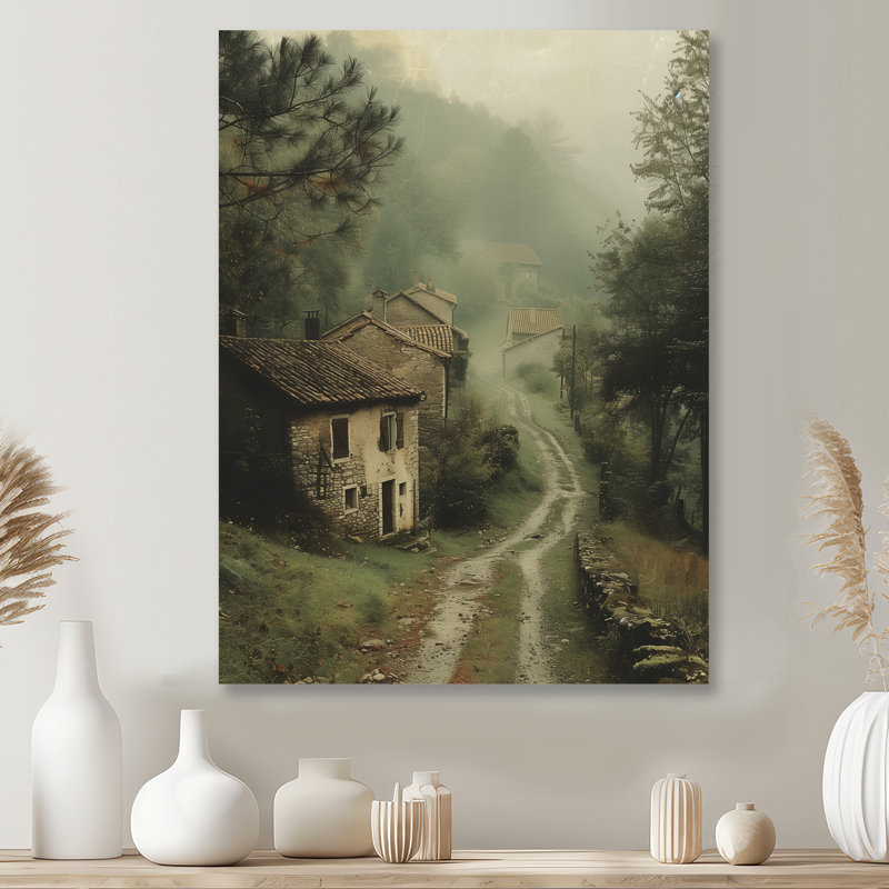 «Green Farm», impression d'art mural paysage vert, Toile tendue, H 12 po x l 20 po