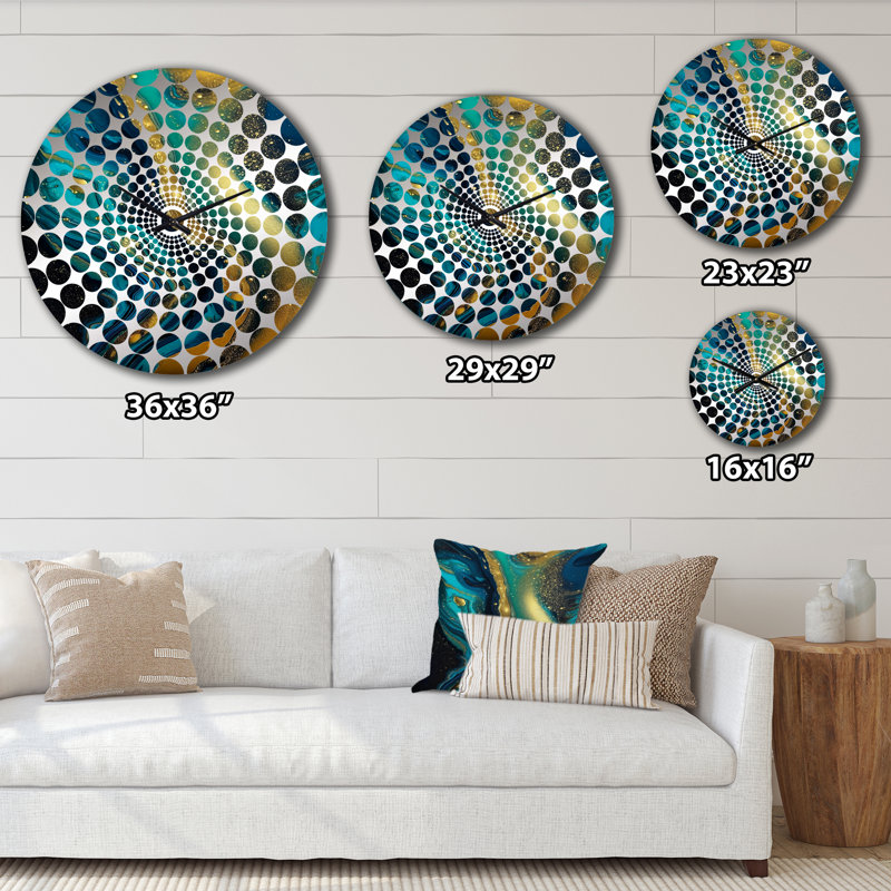 Nakita - Horloge murale peinture abstraite, Petit