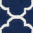 Rodgers Hand Woven Flat Weave Banana Silk/Wool/Cotton Geometric Rug in Navy/Ivory-1302693200