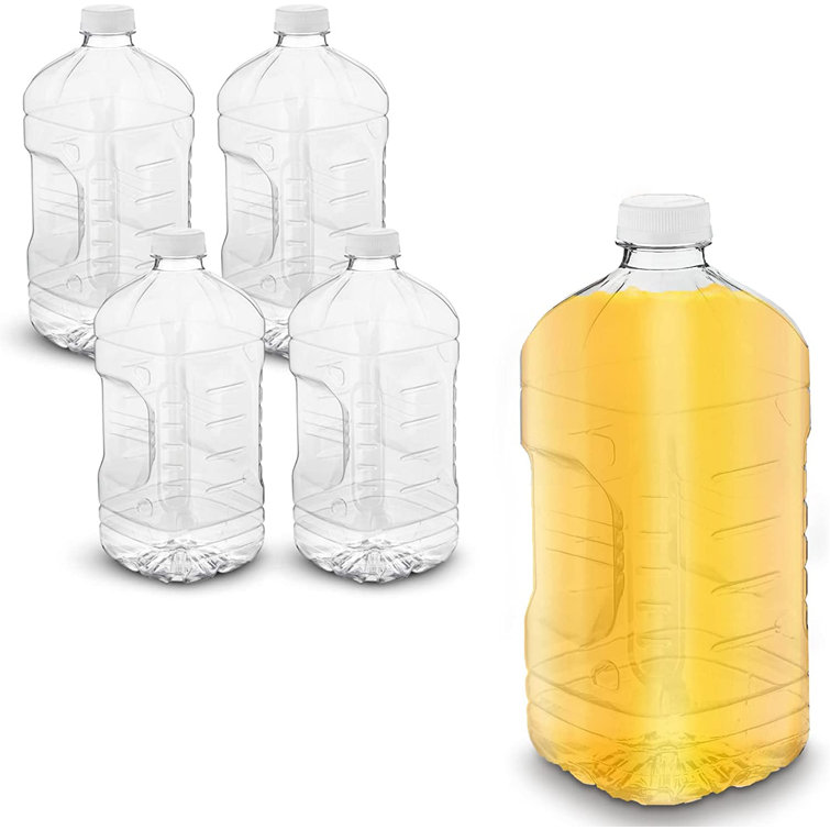Empty Translucent Plastic Juice Bottles With Tamper Evident Caps 32 Oz. 