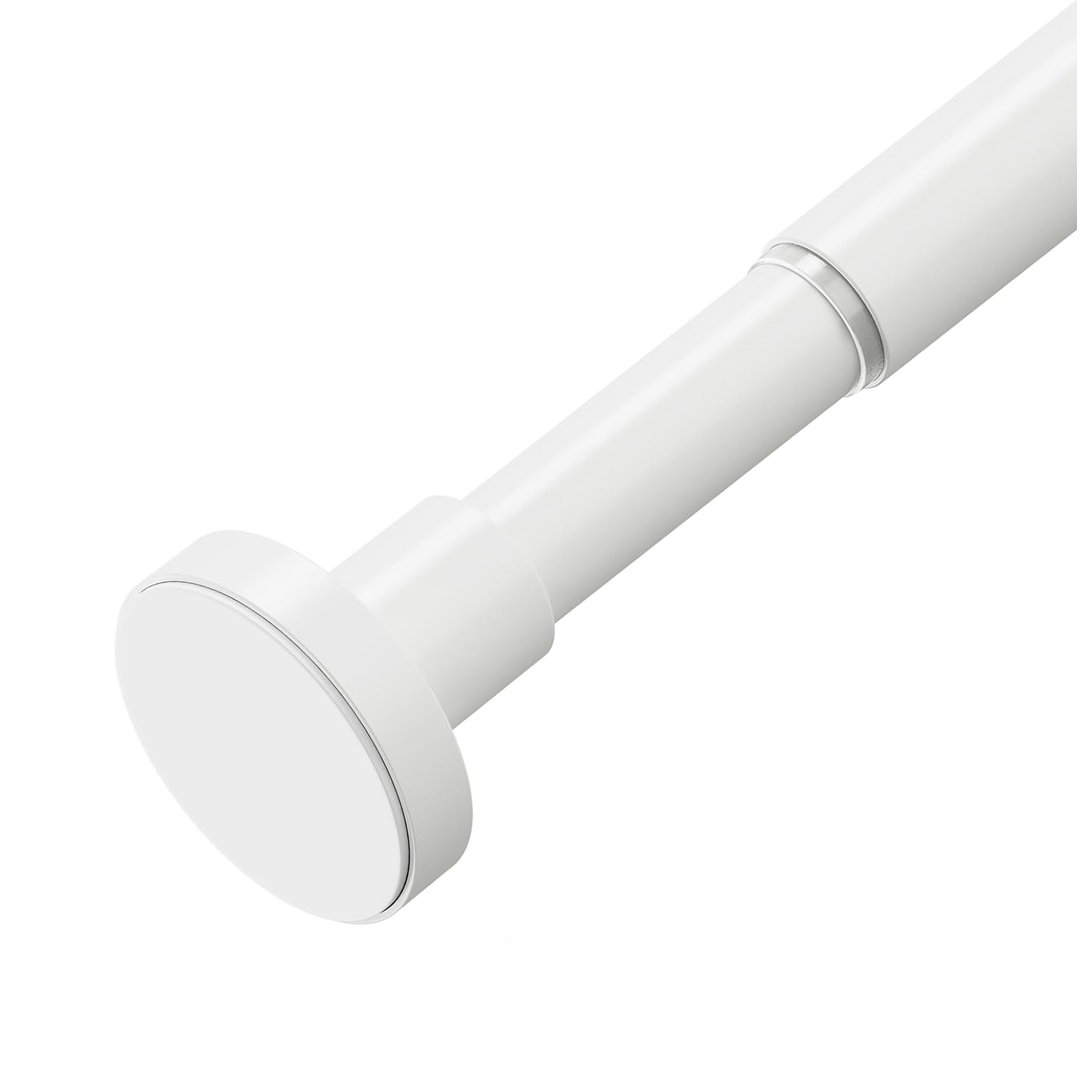 48cm Straight Shower Curtain Pole & Hook Set