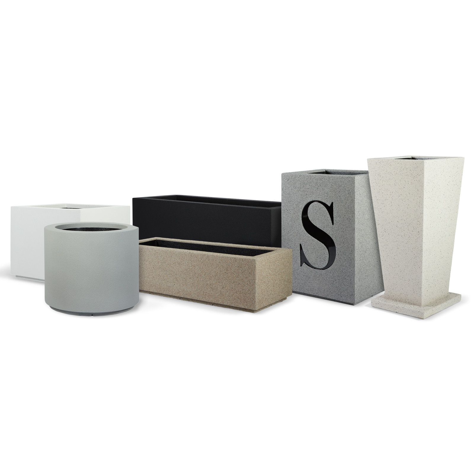  23" Planter Box, Sandstone Granite