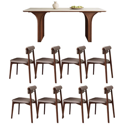 Vintage Style Rock Slab Ash Dining Table