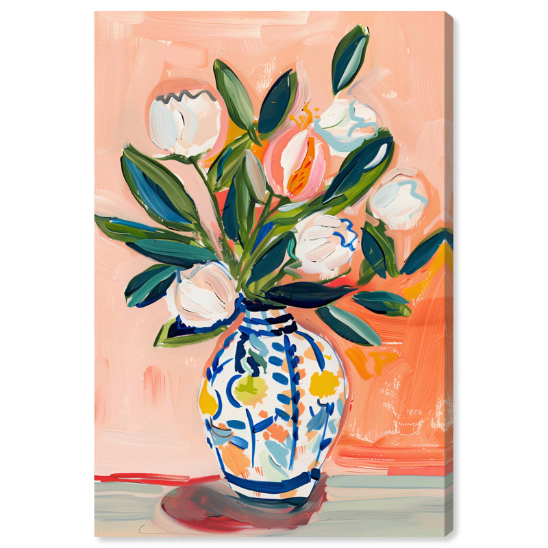 Boho Colorful Floral Abstract Canvas Wall Art, 10" x 15"