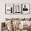 «Mid Century Modern», brun clair, abstrait, Boho, reproduction d'art encadrée, affiche, salle de bain, petit art mural-104783518-104783519