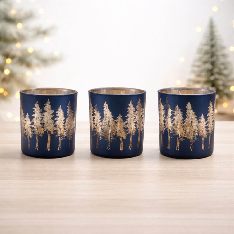 Pine Tree Print Votive Holder