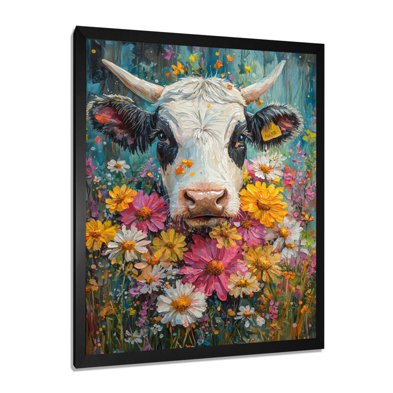 Downall - Animals Wall Art Living Room, H 32 po x l 16 po, Reproduction encadrée d'une seule photo, Noir, noir, noir, noir