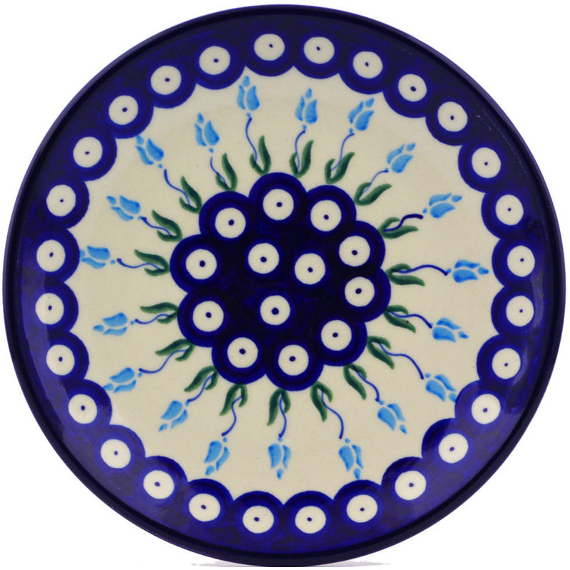 Assiette décorative florale en céramique peacock