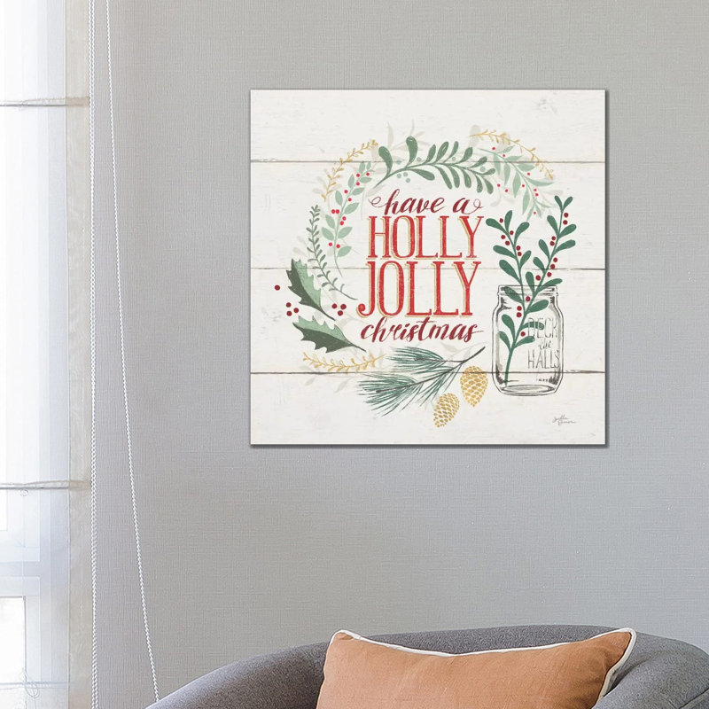 Seasons Greetings III 1 Piece Wrapped Canvas Wall Art, 66.04 cm H x 66.04 cm W x 3.175 cm D