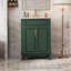 Meuble-lavabo de 24 po avec lavabo supérieur, armoire de rangement moderne avec 2 portes à fermeture douce et tablette réglable, structure en bois massif.-1635480440