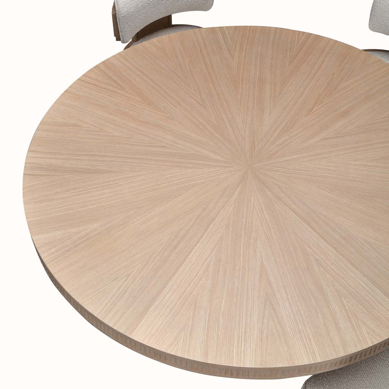 West Kensington Round Dining Table, Medium Yellow Wood