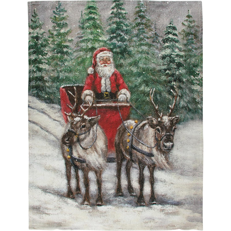 Santa's Sleigh Christmas Towel
