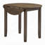Table de salle à manger ronde et chaises d'appoint en noyer 3 pièces