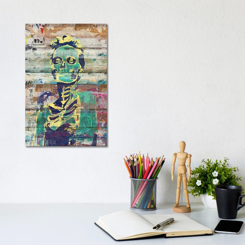 Life And Death (Sugar Skull Girl) by Diego Tirigall - Wrapped Canvas Gallery-Wrapped Canvas Giclée, 20.32 cm H x 30.48 cm W