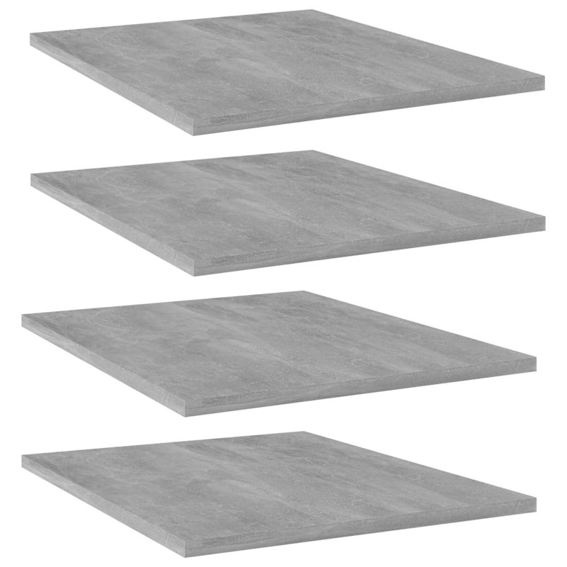 Tablettes flottantes étagères murales, Gris béton, H 0,6 po x l 15,7 po x P 19,7 po