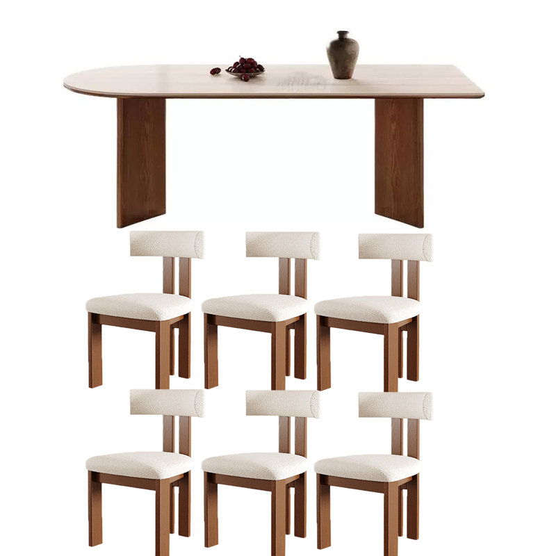 Table de salle à manger en marbre crème pour la maison, H 29,5 po x L 55,1 po x l 31,5 po