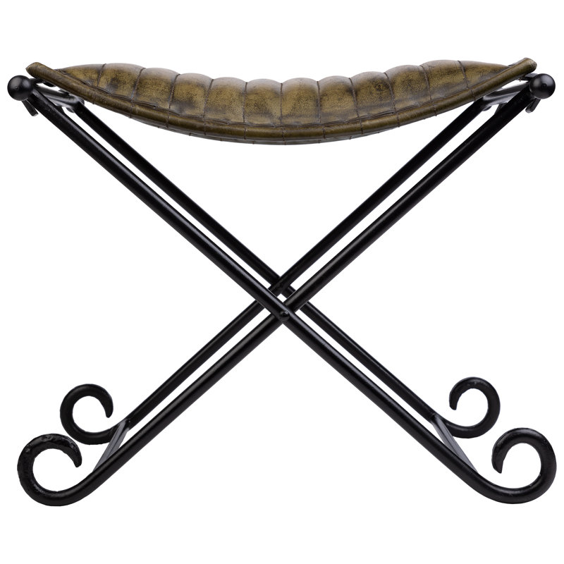 Aaronveer 45cm Wide Faux Leather Rectangle No Pattern Footstool Ottoman
