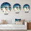 Paysage d'hiver avec des cerfs - horloge murale traditionnelle-60327703