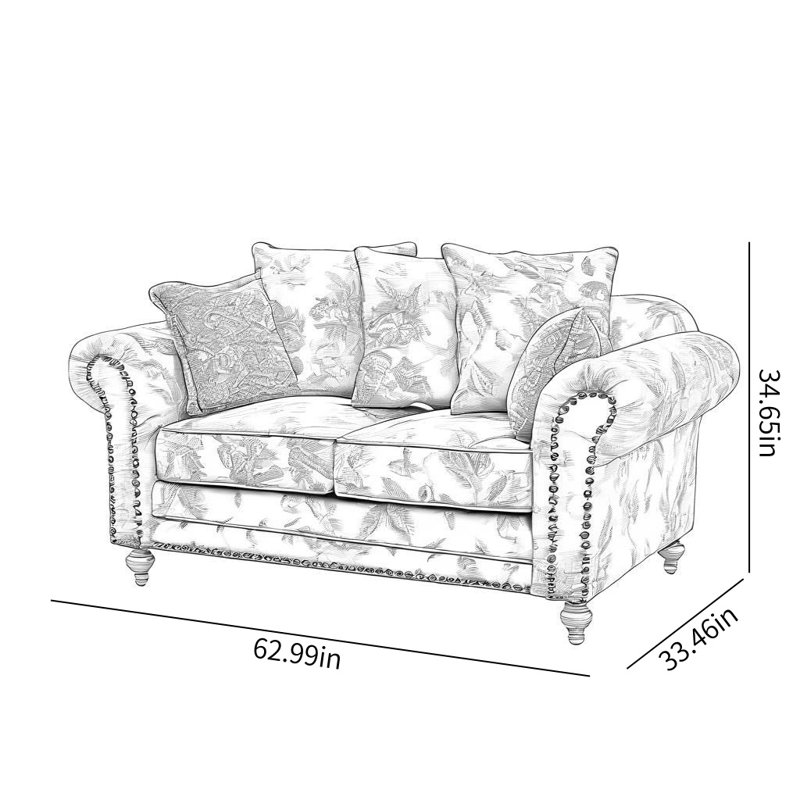 American Country Solid Wood Sofa