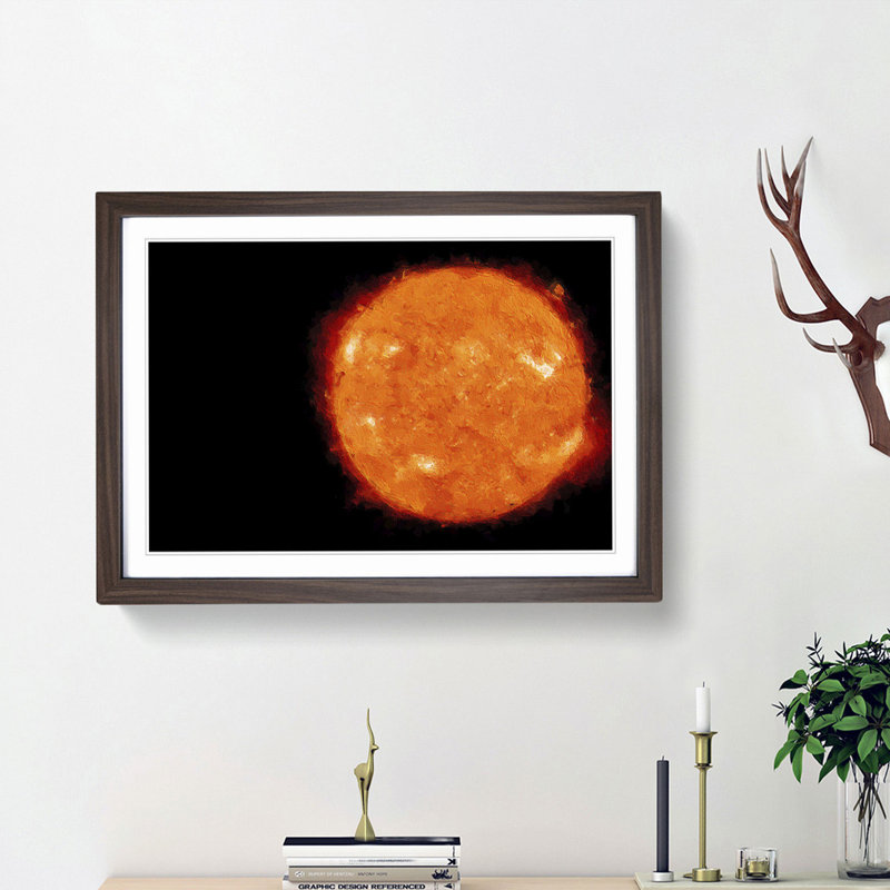 The Surface of the Sun - Picture Frame Painting Print, Walnut Framed, 27cm H x 36cm W x 2cm D