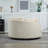 Upholstered Slipcovered Barrel Chair-842625484