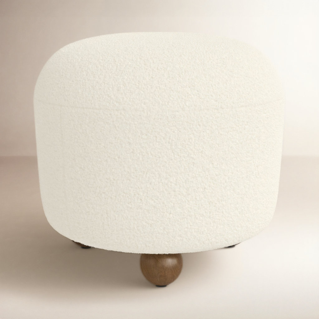 Canyon 20" Linen Upholstered Ottoman
