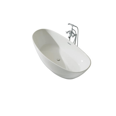 Valencia 70'' x 33'' Freestanding Soaking Acrylic Bathtub
