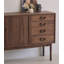 Armoire d'appoint en bois massif pour rangement