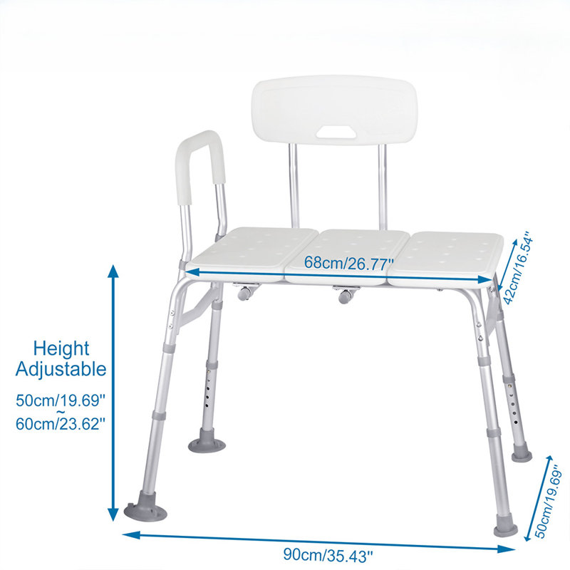 Shower Bench with Bakcrest and Arm
