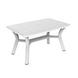 Resol - 4 Seater Tulip Rectangular Plastic Garden Dining Table - 90cm x 140cm