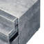 Classeur 3 pièces en faux béton et argent - gris