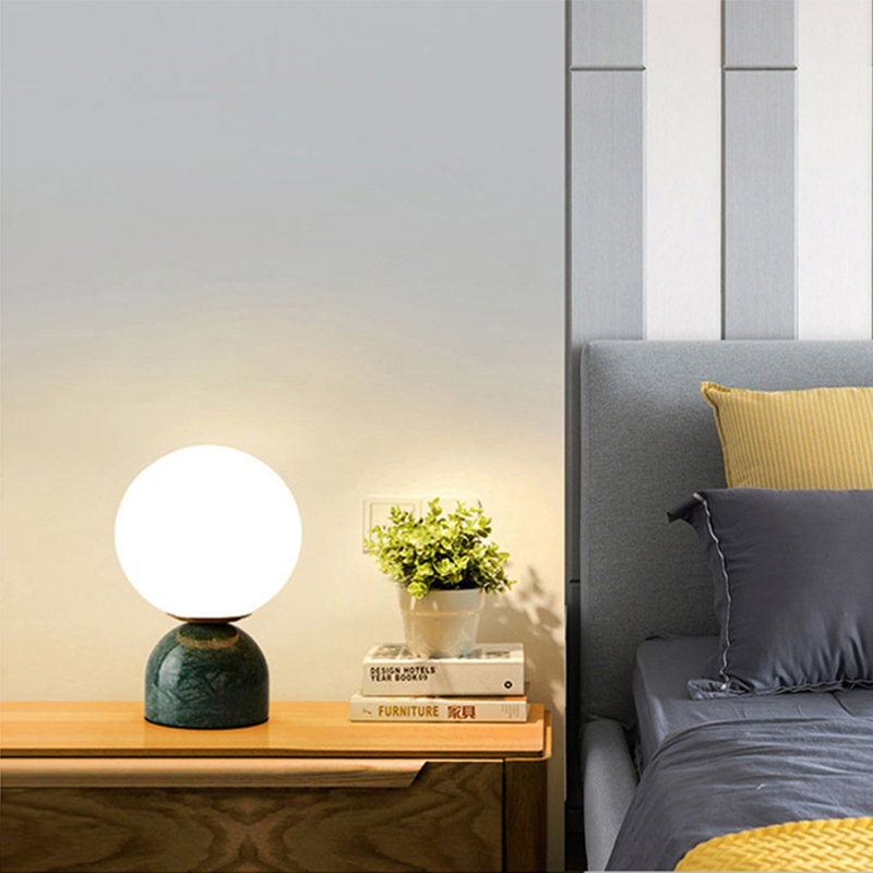 Lampe fantaisie en marbre Gysel, Vert