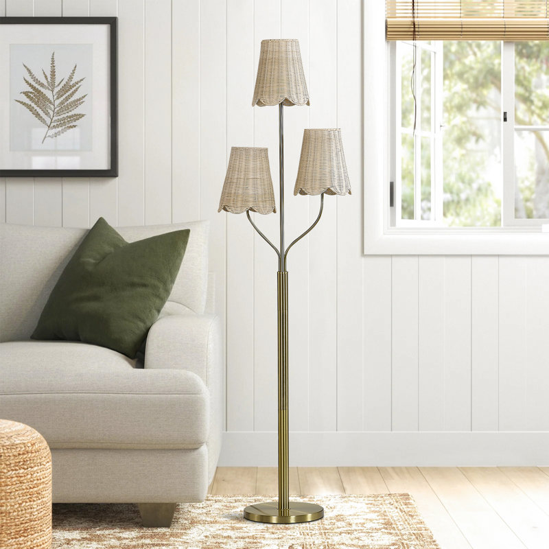 Lampe de coin 65 po Boho, Naturel
