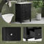 Meuble-lavabo 24 po avec lavabo, meuble-lavabo avec un tiroir rabattable et deux tiroirs, tablette réglable, bois massif et panneau de fibres à densité moyenne-1383163804