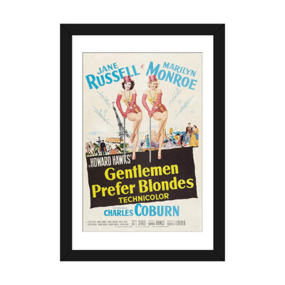 «Gentlemen Préféré Blondes», affiche du film par Radio Days - reproduction sur toile