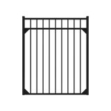 Athens Gloss Black Aluminum Flat Top And Bottom Design Gate For Pool Application
