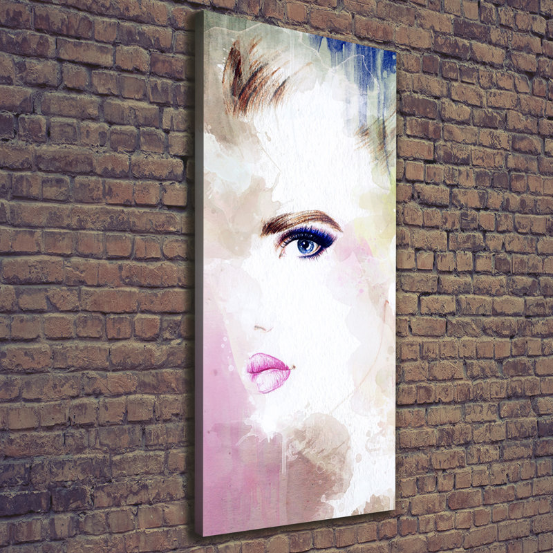 Abstraction Of A Woman - Wrapped Canvas Print