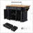 Large Kitchen Island With Rubber Wood Drop Leaf, Embossed Texture, And Ample Storage On Wheels For Modern Kitchens-1981331220