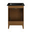 Cascade 24 in. Brown Oak Bathroom Vanity With Black Ceramic Sink Top-100841299