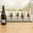 Set of 4 Stemmed Champagne Flutes Glassware with Balck Pearls