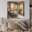 «Old Farmhouse Bathaign V», art mural floral en acrylique pour salle de bain-1225328891