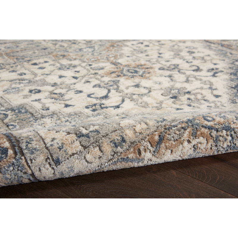 Jurado Oriental Ivory/Gray/Beige Area Rug, Rectangle 7'10" x 9'10"