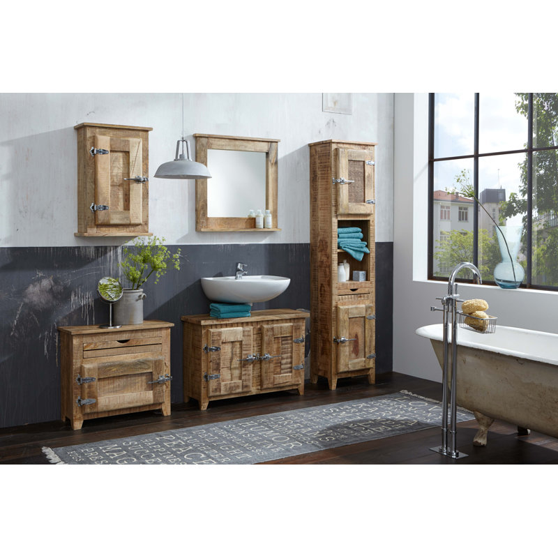 Ottomar Solid Wood Freestanding Linen Cabinet