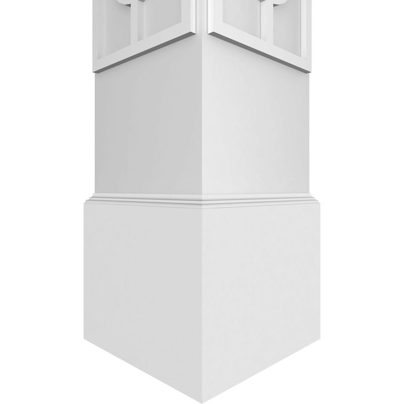 Craftsman Classic Square Non-Tapered Calico Fretwork Column, 120" H x 11.625" W x 11.625" D
