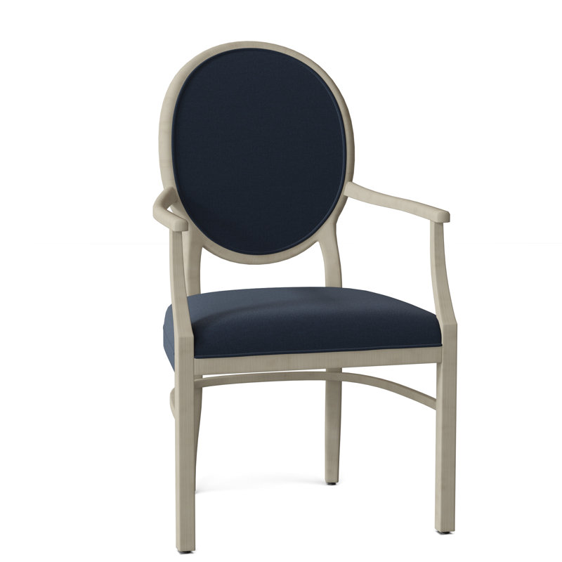 Chaise avec accoudoirs Hugh Louis, Indigo 8789, Tabac