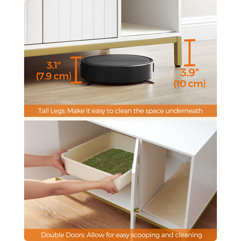 Litter Box Enclosure, White