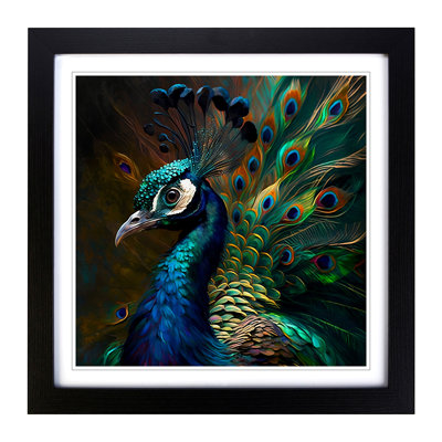 Peacock Expressionism - Framed Print