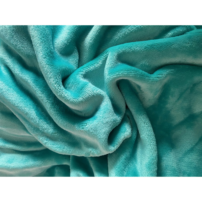 Aylor Teddy Plush Winter Fitted Sheet, Petrol, European Single (90 x 200 cm)