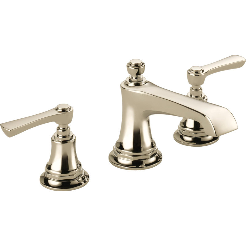 Rook® Widespread Lavatory Faucet, Polished Nickel, 1.5 GPM, Lever